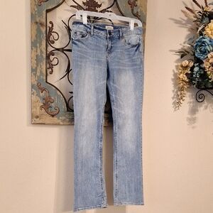 Aeropostale Light Blue Women's Boot Cut Jeans. Excellent Condition NWOT Size 3/4